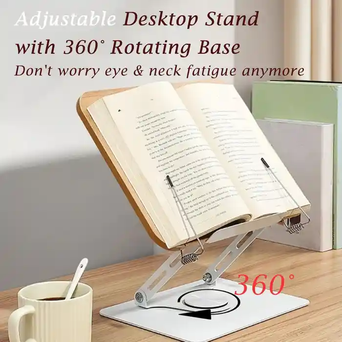 YL-907 Adjustable laptop stand/Book Stand for Reading, 360° Rotating Base